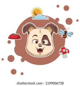 Dog cute cartoon