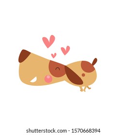 Dog Cute Cartoon Activity Vector Template Design Logo Illustration