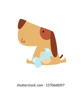 Dog Cute Cartoon Activity Vector Template Design Logo Illustration