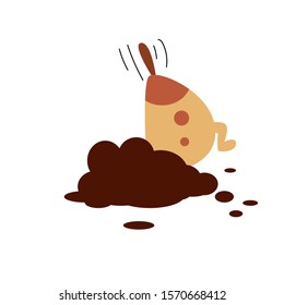 Dog Cute Cartoon Activity Vector Template Design Logo Illustration