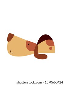 Dog Cute Cartoon Activity Vector Template Design Logo Illustration
