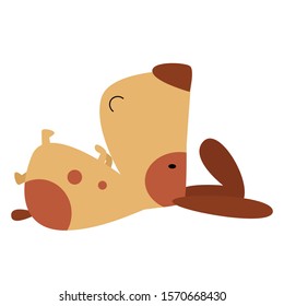 Dog Cute Cartoon Activity Vector Template Design Logo Illustration