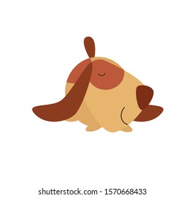 Dog Cute Cartoon Activity Vector Template Design Logo Illustration