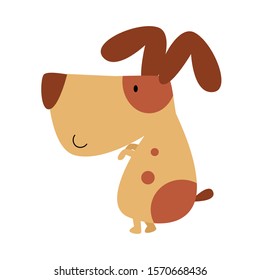 Dog Cute Cartoon Activity Vector Template Design Logo Illustration