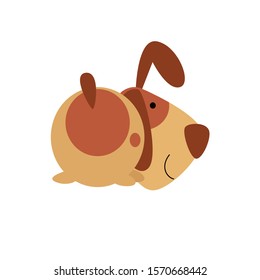 Dog Cute Cartoon Activity Vector Template Design Logo Illustration