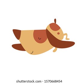 Dog Cute Cartoon Activity Vector Template Design Logo Illustration