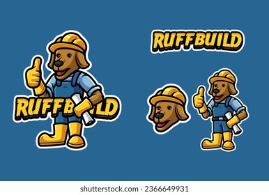 Dog Cute Cartoon Mascot Logo Design Vector Illustration Created by Creativefctry