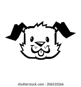 Dog cute cartoon vector illustration icon