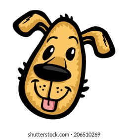 Dog cute cartoon vector illustration icon