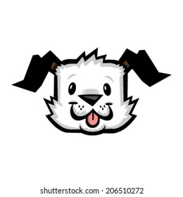 Dog cute cartoon vector illustration icon