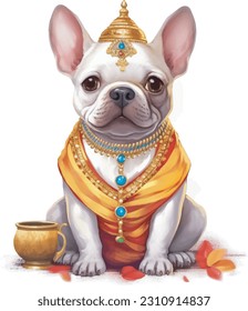 dog, cute costume,Ed-Al-Ada, the Feast of Sacrifice