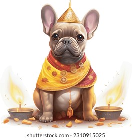 dog, cute costume,Ed-Al-Ada, the Feast of Sacrifice
