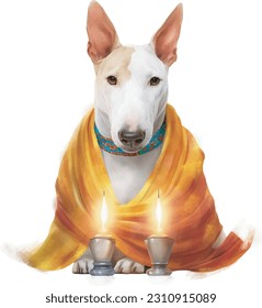 dog, cute costume,Ed-Al-Ada, the Feast of Sacrifice