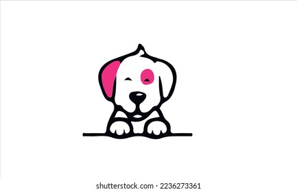 dog cute front of designs logo