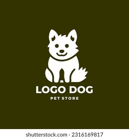 dog cute front of designs logo. dog logo design vector format