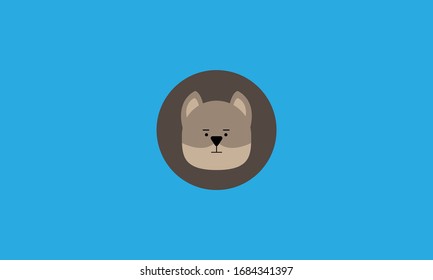 dog cute head icon vector illustration.