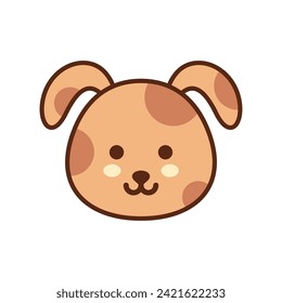 Dog cute kawaii style baby pet vector illustration