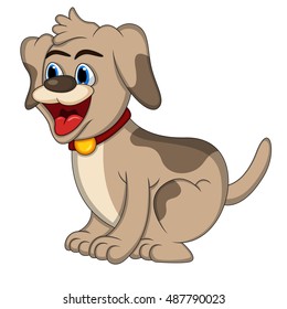 Dog - Cute Puppy Cartoon Vector Illustration