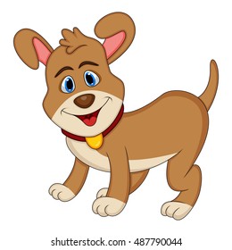 Dog Cute Puppy Cartoon Vector Illustration Stock Vector (Royalty Free ...