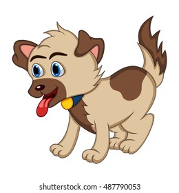 Dog - Cute Puppy Cartoon Vector Illustration