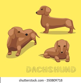 Dog Dachshund Cartoon Vector Illustration