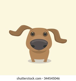 dog dachshunds nose.  Vector illustration. Can be used in web design, printed on fabric/paper, as a background, or as an element in a composition.