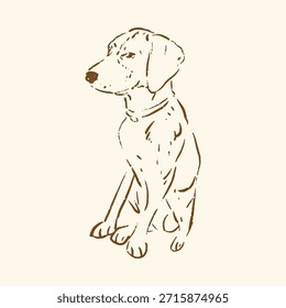 Ilustración de Doodle de Meme de ojo lateral de perro Dachsund