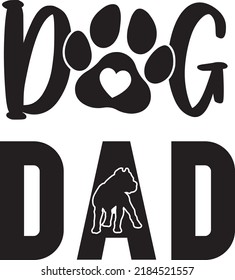 Dog Dad 1 Dog Svg Vector File svg