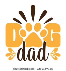 Papá perro, diseño y archivo vectorial.