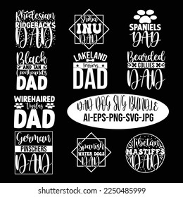  dog dad quotes Design vector