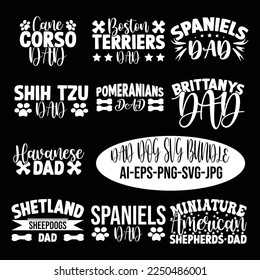 dog dad quotes Design vector
