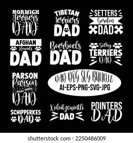  dog dad quotes Design vector