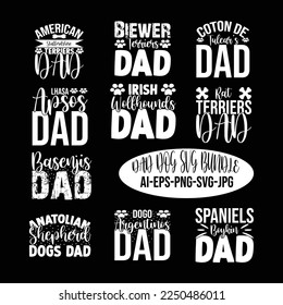  dog dad quotes Design vector