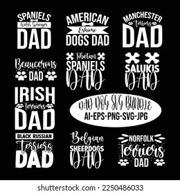 dog dad quotes Design vector