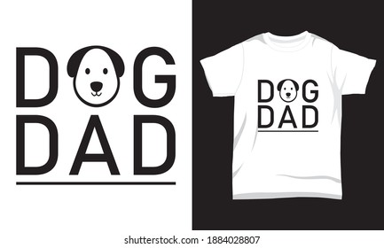 " Dog dad " typography t-shirt