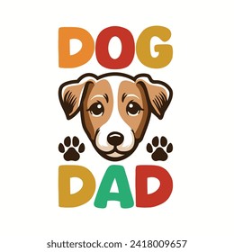 
Design-Illustration "Hunde Papa Typografie"