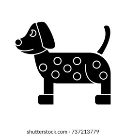 dog dalmatian  icon, vector illustration, sign on isolated background