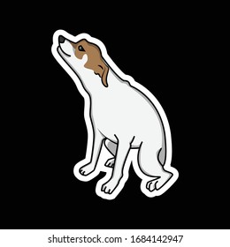 vectores de pegatinas divertidas de danza de perro