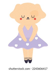 dog dancer of ballet over white