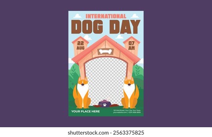 Dog Day Flyer. Vector illustration. poster, banner, greeting card, flyer. Happy National Dog Day. sale. event, party.