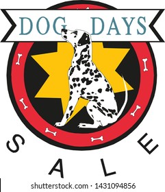 Dog days sale banner Vector