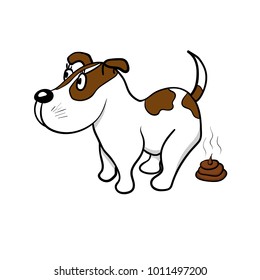 Der Hund defekt auf weißem Hintergrund. Vektorgrafik