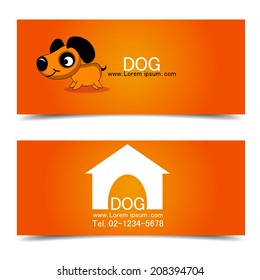 dog design and card brochure template