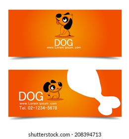 dog design and card brochure template