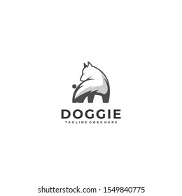 Dog Design concept Illustration Vector Template. Suitable for Creative Industry, Multimedia, entertainment, Educations, Shop, and any related business