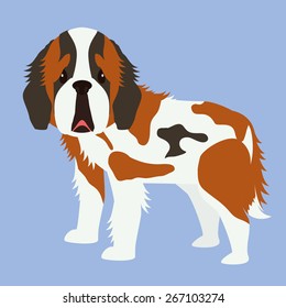 Dog design over blue background, vector illustration.