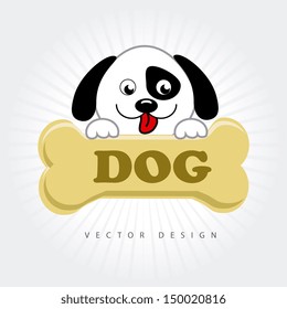 dog design over white background vector illustration 