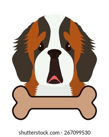 Dog design over white background, vector illustration.