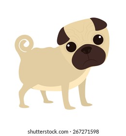 Dog design over white background, vector illustration.