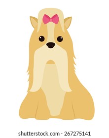 Dog design over white background, vector illustration.